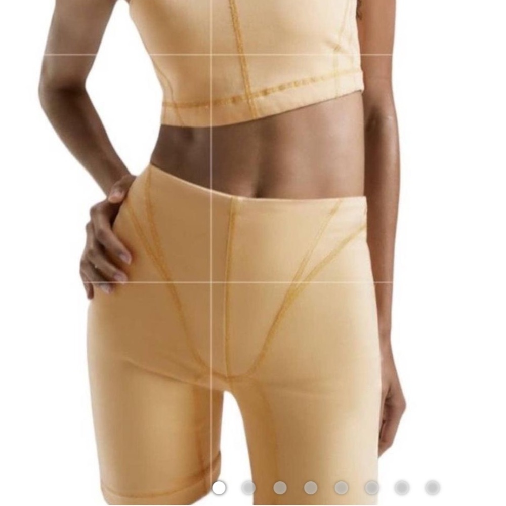 Zara Yellow Biker Shorts